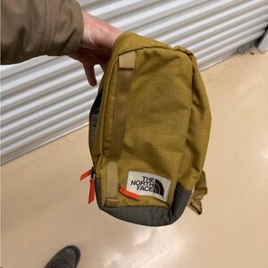 The North Face Men's Coyote Tan and Olive Sling Bag